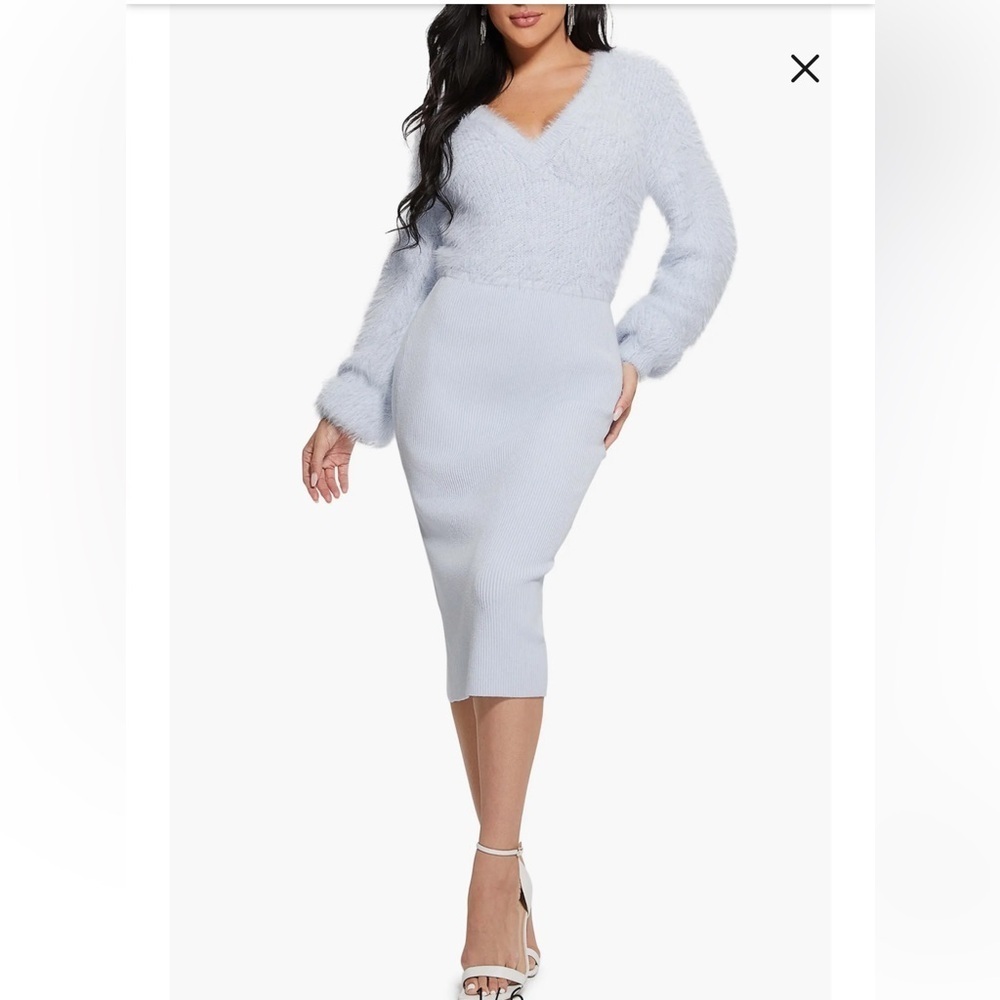 New Guess Long Sleeve Sweater Dress SZ S